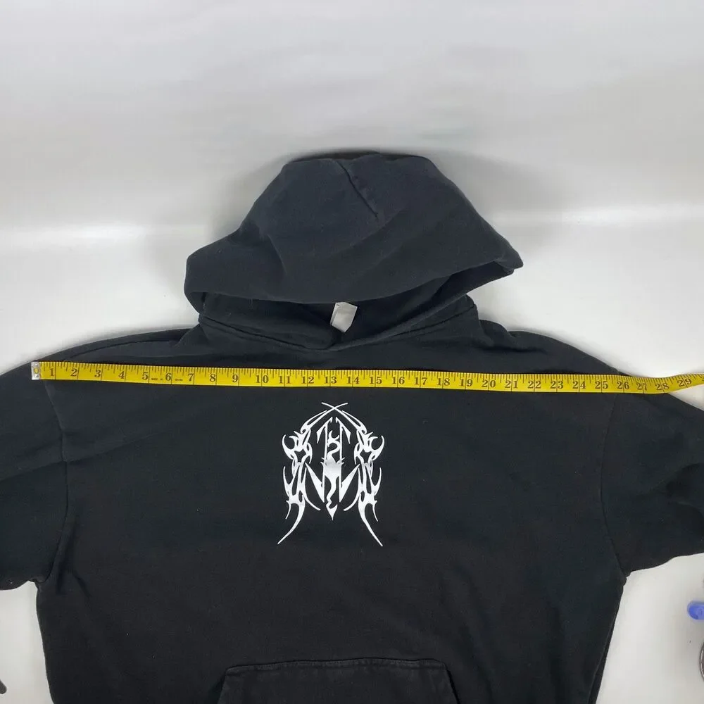 Dragonborn Hoodie Gothic Dragon Graphic Black Heavyweight Lane Seven Men's 2XL - Picture 6 of 11